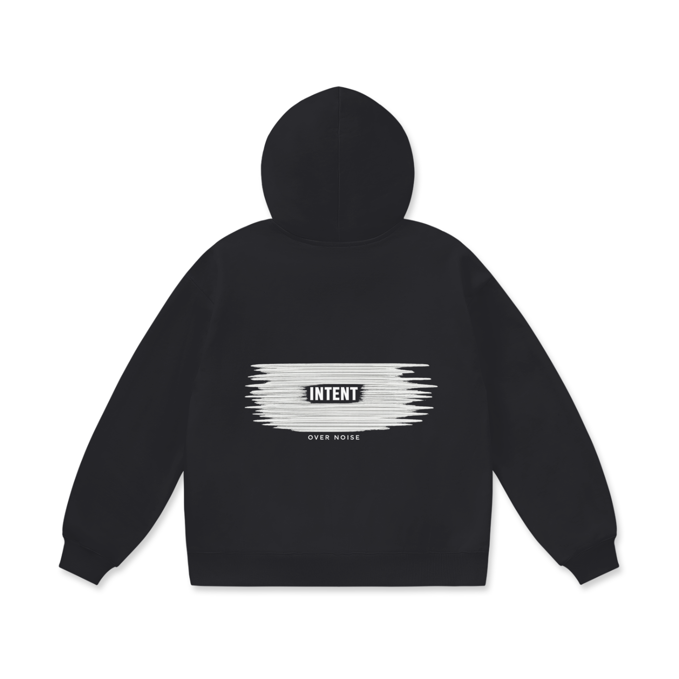 INTENT OVER NOISE Hoodie — Oversize Heavyweight Fleece Hoodie