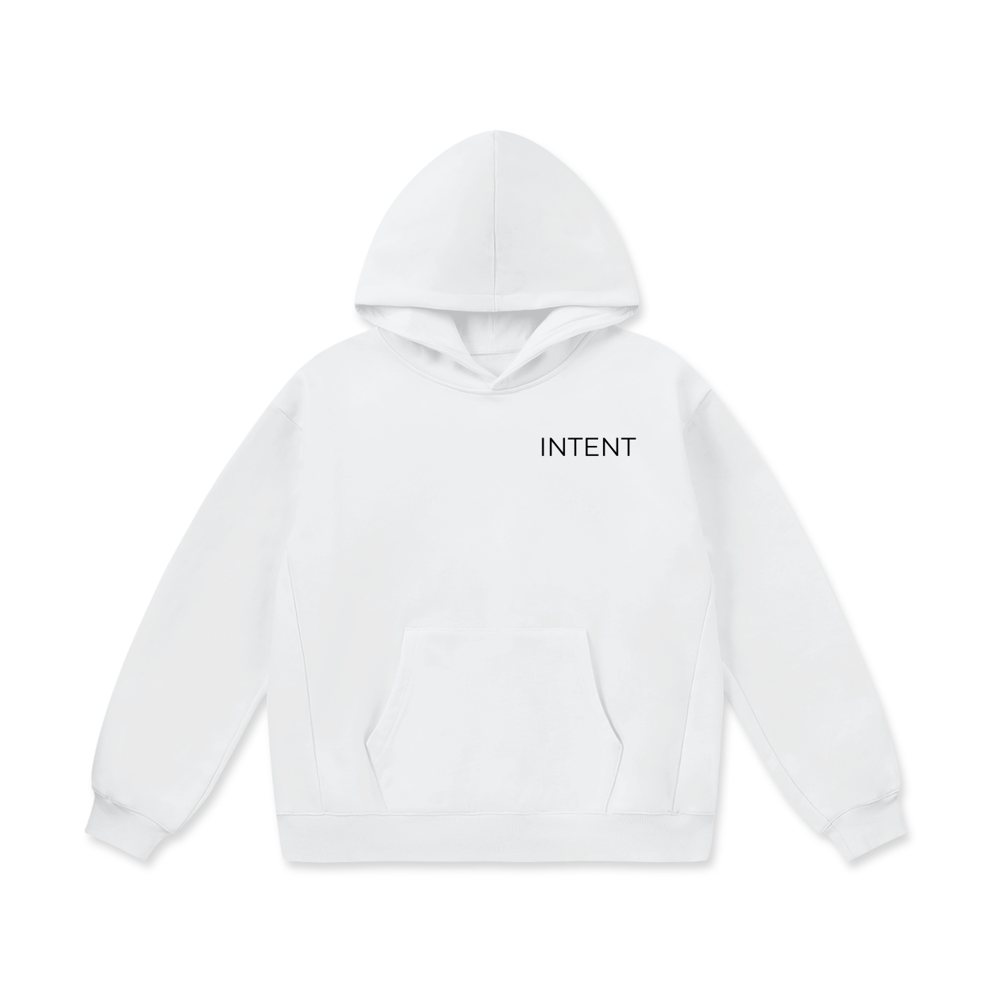 INTENT OVER NOISE Hoodie — Oversize Heavyweight Fleece Hoodie