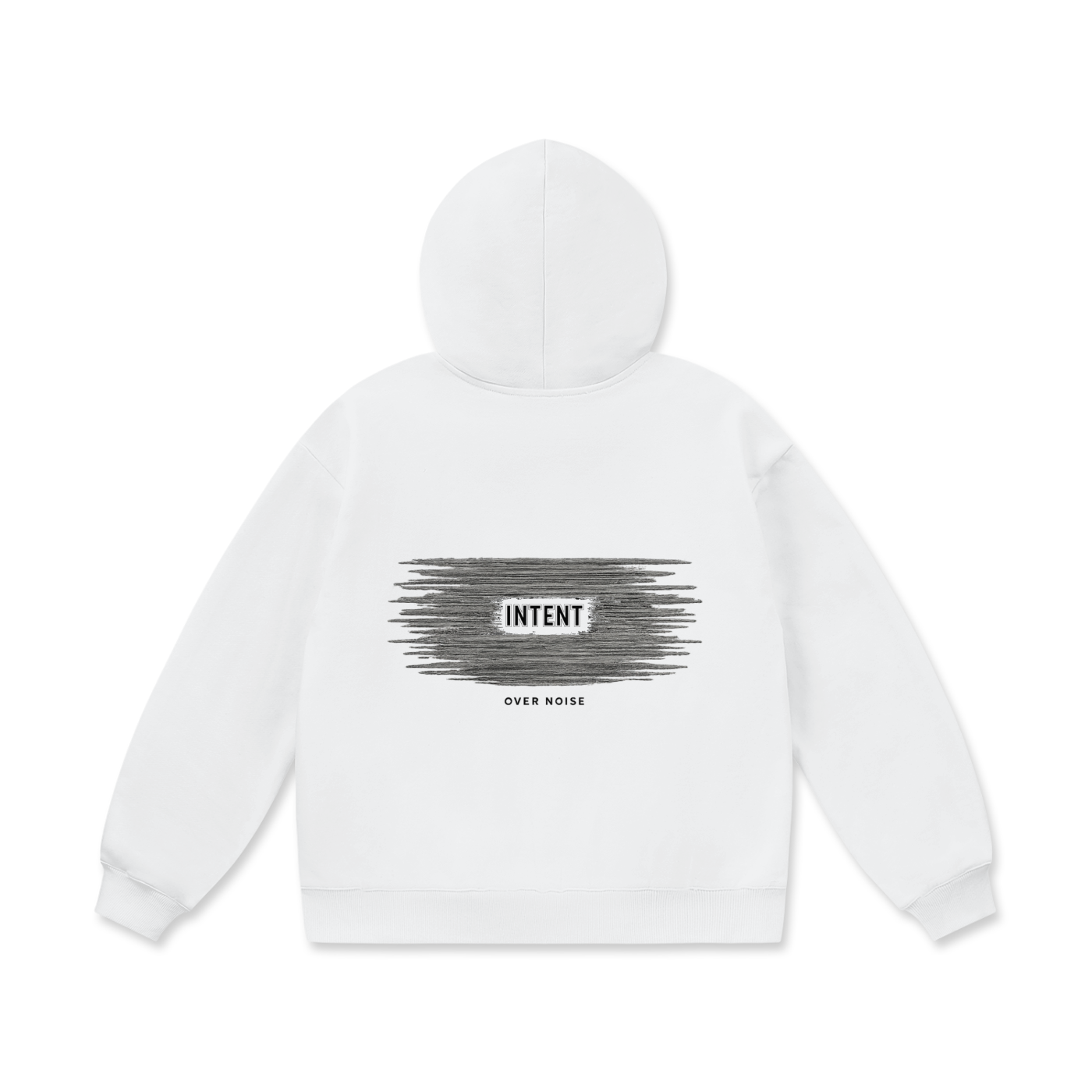 INTENT OVER NOISE Hoodie — Oversize Heavyweight Fleece Hoodie