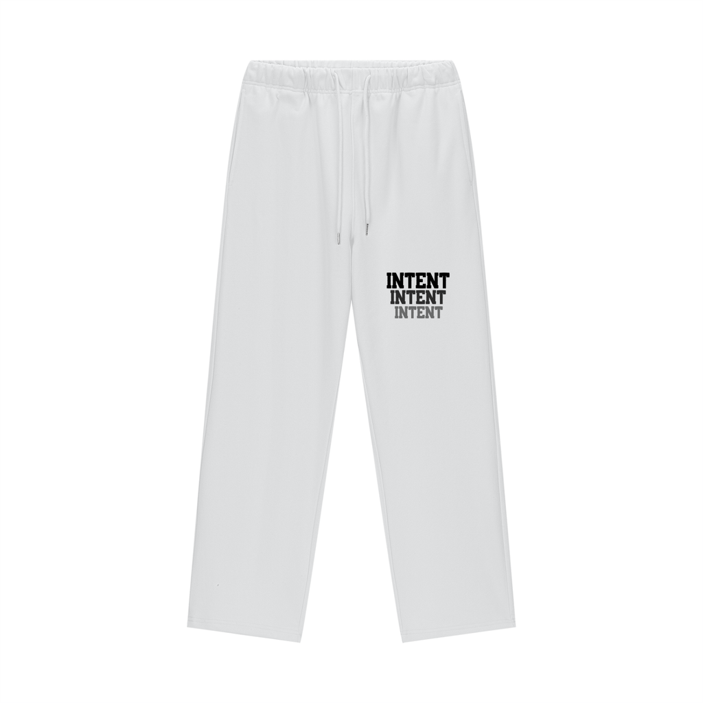 INTENT OVER NOISE Sweat Pants — Heavyweight Fleece Straight Leg Pants