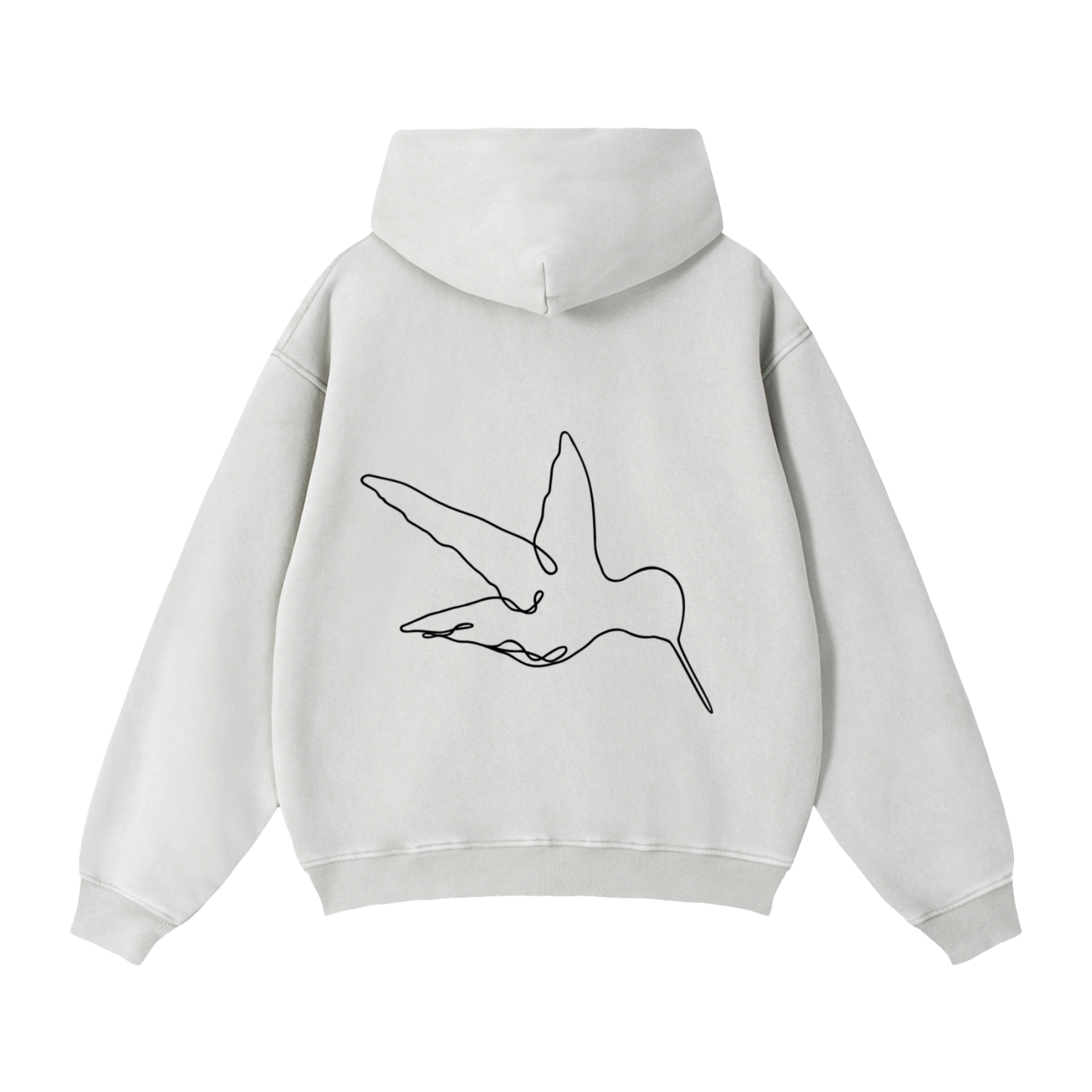 PEACE Zip Up hoodie — White Oversize HoodieZip-Through Boxy Fleece Hoodie