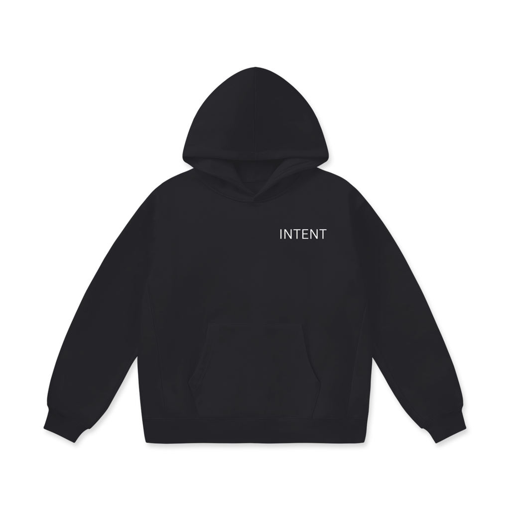 INTENT OVER NOISE Hoodie — Oversize Heavyweight Fleece Hoodie