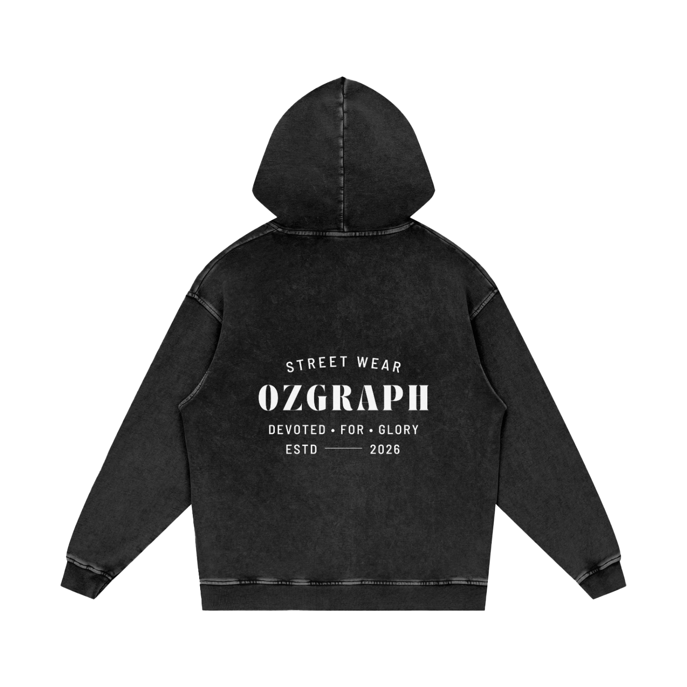 OZGRAPH Hoodie — Snow Washed Loose Cotton Hoodie