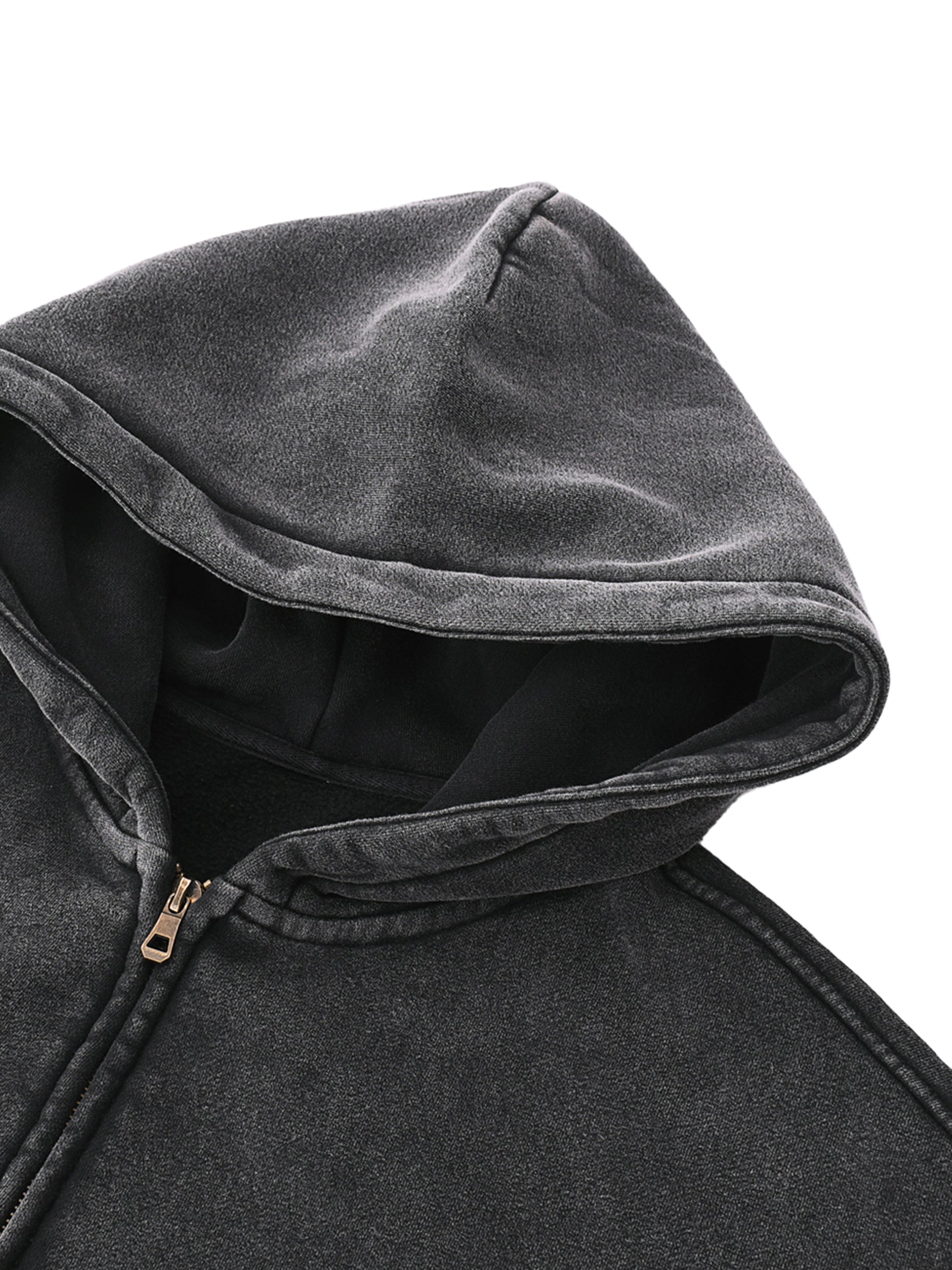 INTENT OVER NOISE Zip Up Hoodie — Zip-Through Boxy Fleece Hoodie