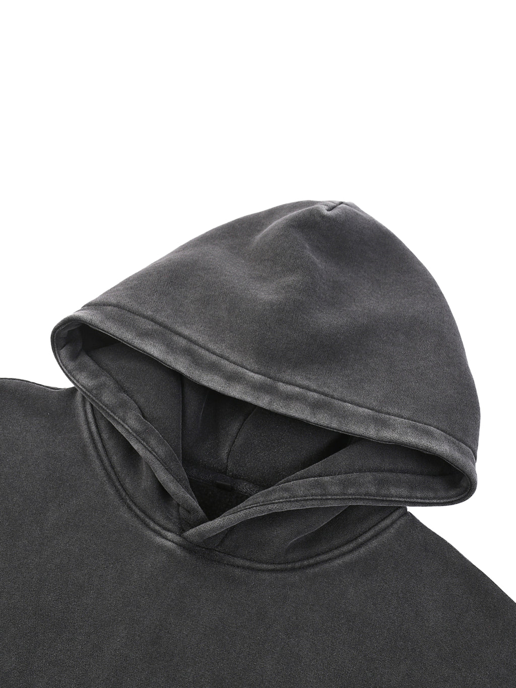 INTENT OVER NOISE Hoodie — Snow Wash Fleece Oversize Hoodie